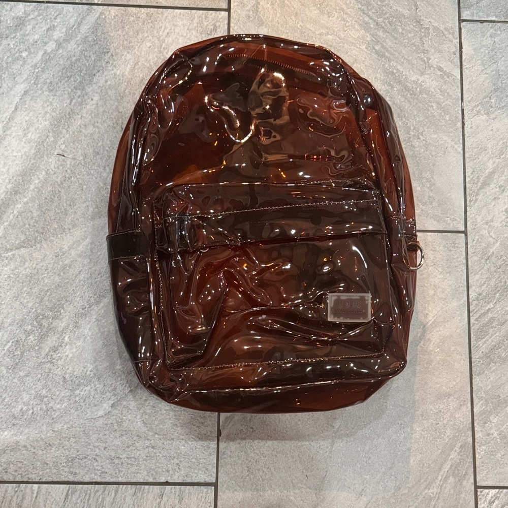 Urban Outfitters Clear Brown PVC Backpack
